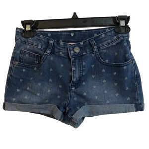 Crazy 8‎ denim shorts blue with heart shapes size 12